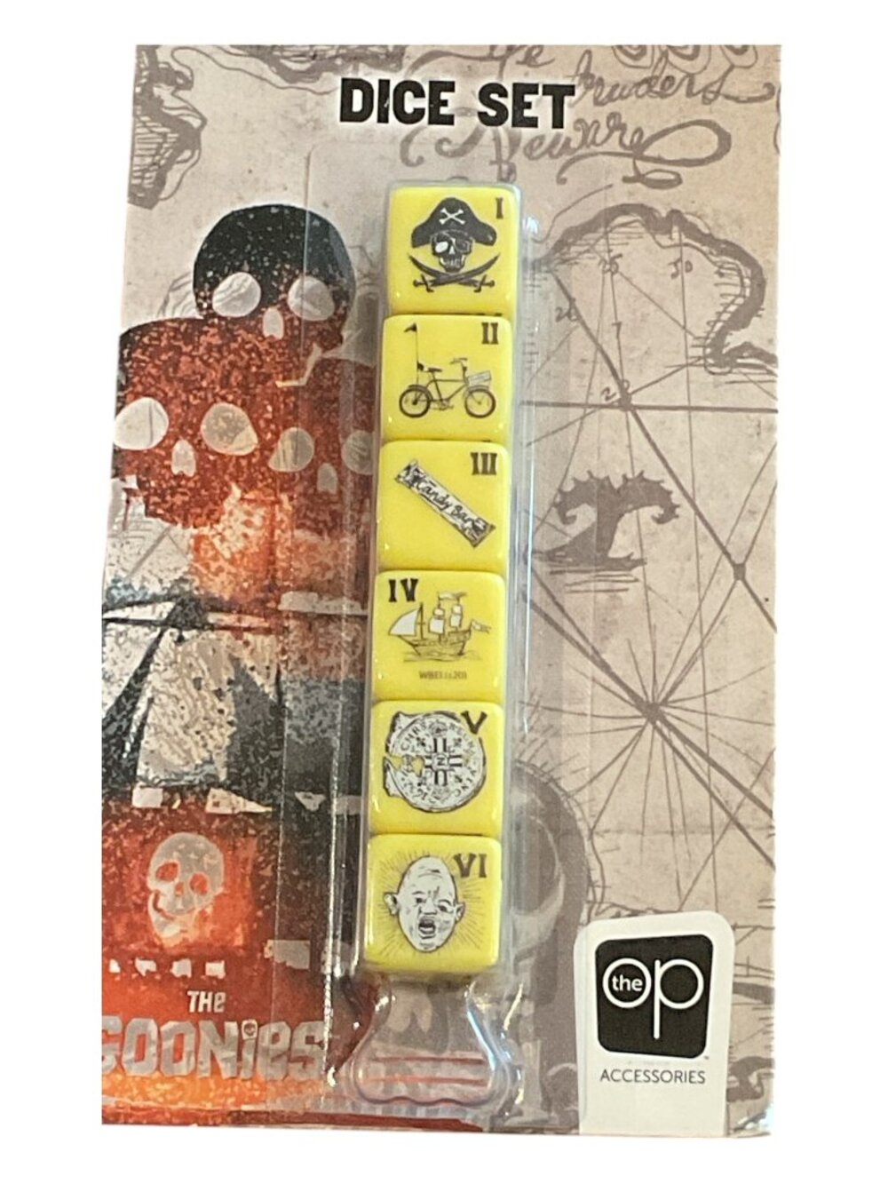 THE GOONIES 6 Dice Set Roman Numerals Collectible Game Night NEW in Package - Picture 3 of 5